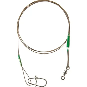 Cormoran Lanko 7x7 Wire Leader Swivel and Corlock Snap Hook 9kg 45cm 2ks
