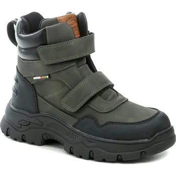 Chlapecká zimní obuv American Club XD158 khaki dětské zimní boty EU 36 + DÁREK