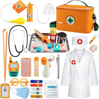 SADA KOSTÝM MALÉHO LÉKAŘE PRO DĚTI PŘEVLEK DÁREK PŘÍSLUŠENSTVÍ