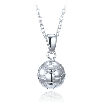 Náhrdelník Moonlit Stříbrný náhrdelník s přívěskem fotbalového míče