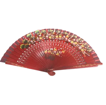 Karnevalový doplněk Vějíř - oboustranný, tmavě červený