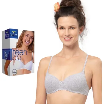 Podprsenka Key dívčí podprsenka vyztužená, hlavní materiál bavlna, velikost 70AA