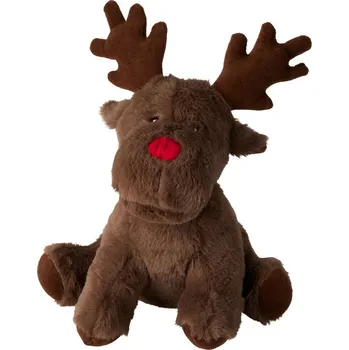 Vánoční dekorace Dveřní zarážka Sobík hnědá, 26 cm