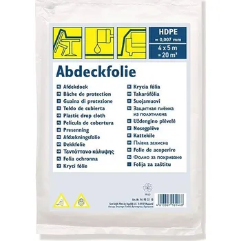 Zakrývací fólie na malování Zakrývací fólie 4 x 5 m HDPE 7 my (96902110)