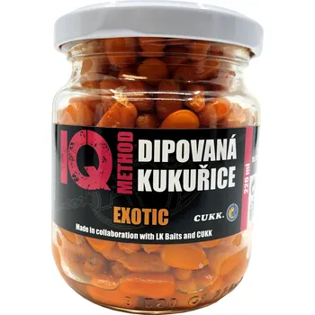Návnadová surovina LK Baits Partikl IQ Method Dipovaná kukuřice Exotic 220ml