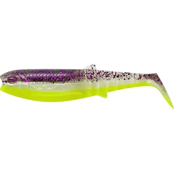 Nástraha Savage Gear Gumová nástraha Cannibal Shad 10cm 9g Purple Glitter Bomb Fluo 5ks