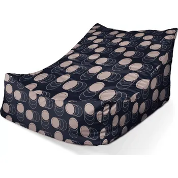Sedací pytel Sablio Sedací vak Lounge Kruhy a puntíky - 80 x 95 x 50 cm