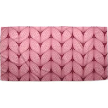 Ručník Sablio Ručník Růžové pletení z vlny - 50x100 cm