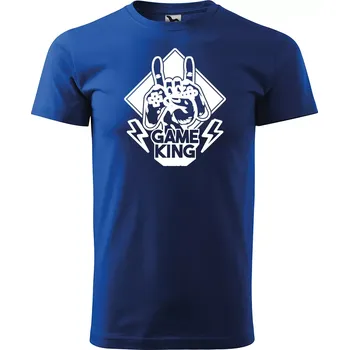 Sablio Tričko s potiskem Game King - modré 2XL