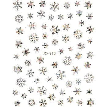 Samolepky na nehty - Sněhové vločky holo JO-910