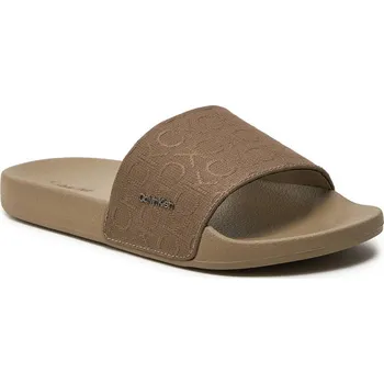 Dámské pantofle Calvin Klein dámské hnědé pantofle 30001337-8720109548167