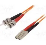 Světlovodný patch cord OM1 LC/UPC,ST/UPC 2m LSZH oranžová