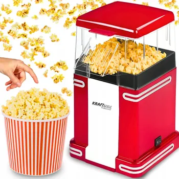 Popkornovač Domácí stroj na popcorn, mini přístroj na popcorn bez tuku, 1500W