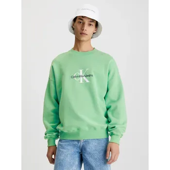 Pánská mikina Calvin Klein pánská zelená mikina MONOLOGO OVERSIZED 20008921-1948561