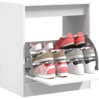 zahrada-XL Botník bílý 60 x 42 x 69 cm kompozitní dřevo 839980