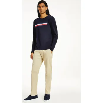 Tommy Hilfiger pánské tmavě modré tričko s dlouhým rukávem 20010318-8720115347990
