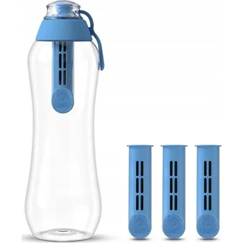 Láhev Sada Filtrační láhev na vodu Dafi Soft modrá 0,5l + 4 filtry