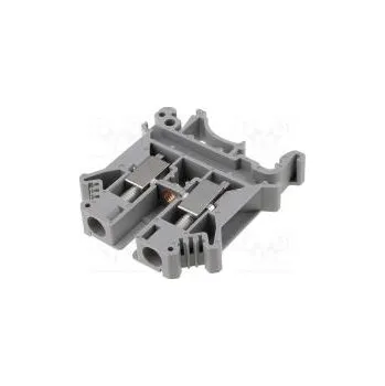 Svorka na lištu 0,2÷6mm2 póly 1 svorky 2 šedá Šíř 8,2mm 800V