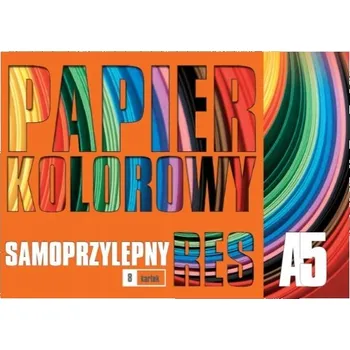 Barevný papír Barevný papír Samolepicí RES A5 8 barev