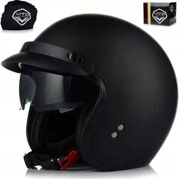 Helma na motorku MOTOCYKLOVÁ PŘILBA OTEVŘENÁ | VITO SPECIAL | CHOPPER CRUISER + KŠILT + CLONA