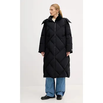 Péřová bunda Kenzo Long Down Jacket dámská, černá barva, zimní, FE62OU1229NH.99 99X, vel. S