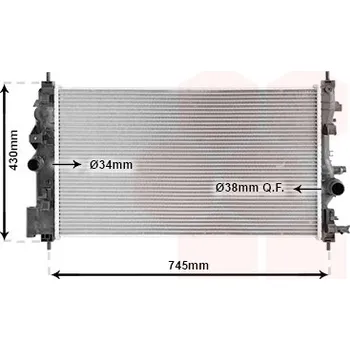 Autodíl Chladič, chlazení motoru VAN WEZEL 37002591