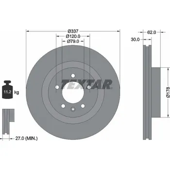 Brzdový kotouč Brzdový kotouč TEXTAR 92134603