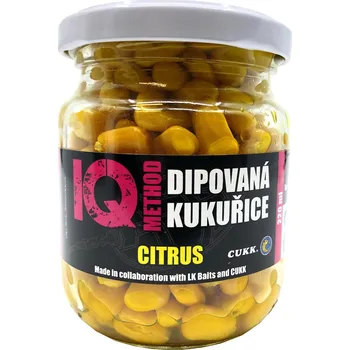 Návnadová surovina LK Baits Partikl IQ Method Dipovaná kukuřice Citrus 220ml