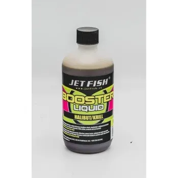 Návnadové aroma Jet Fish Booster Liquid Halibut/Krill 500ml