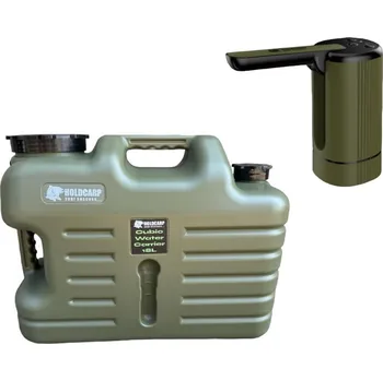 Kempingové nádobí Holdcarp Set kanystr+automatický kohoutek Smart Rechargeable Tap+Cubic Water Carrier 18l
