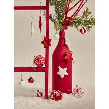 Vánoční ozdoba Sinsay - Sada vánočních ozdob 50 kusů - červená - 816HE-33X - 816HE-33X-ONE