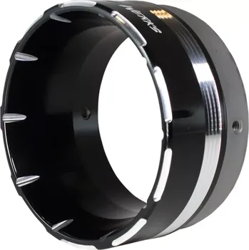 Výfuk pro motocykl Zakončení koncovky výfuku KHROME WERKS pro výfuky s vnějším průměrem 11,5 cm (4,5") BLACK POWDERCOATED TRACER TIP