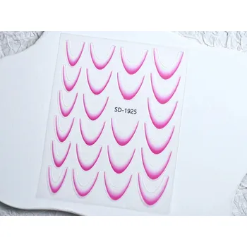 Samolepky na nehty - Francie, růžové