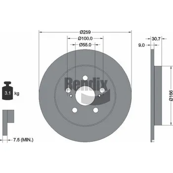 Brzdový kotouč Brzdový kotouč BENDIX Braking BDS1478