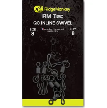 RidgeMonkey Obratlík Connexion QC Inline Swivel Velikost 8 8ks