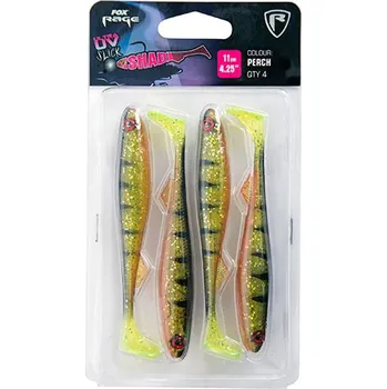 Umělá nástraha FOX Rage Gumová nástraha Slick Shad 11cm UV Perch 4ks
