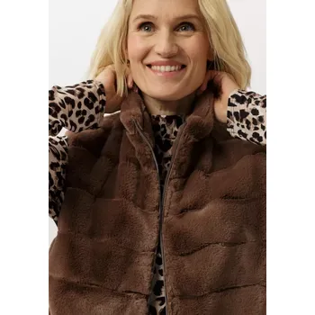 Dámská vesta FRANK WALDER dámská vesta světle hnědý kožíšek