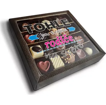 Cukrovinka Sablio Pralinky Tohle jsou ti nejlepší rodiče na světě - 20 ks pralinek