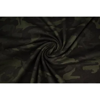 Bavlněný žebrovaný úplet maskáč