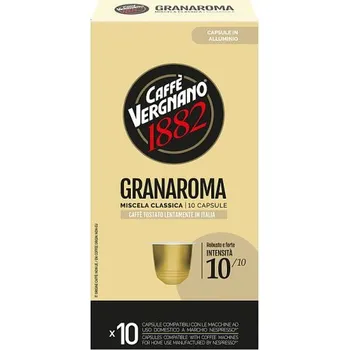 Caffè Vergnano 1882 Granaroma kávová směs pražená mletá kapsle 10 x 5,5g (55g)