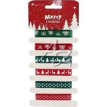 Stuha IM stuha látková 6barev x 1m vánoční
