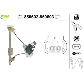 Stahovačka okna Zvedací zařízení oken VALEO 850602