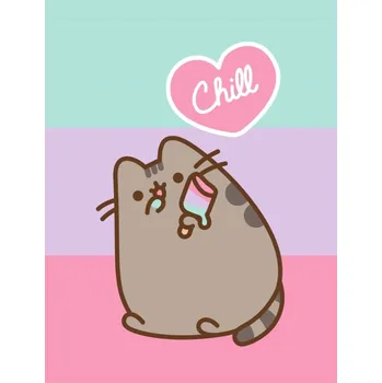 Dětská deka Halantex • Coral fleece deka kočička Pusheen - motiv Chill - 130 × 170 cm