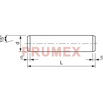 Šroub Kolík válcový ISO 2338 m6 13x36