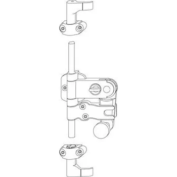 Okno MACO RUSTICO tyčový západkový uzávěr 2 kř. bez uz. čepů,páka 116mm,černá (14204)