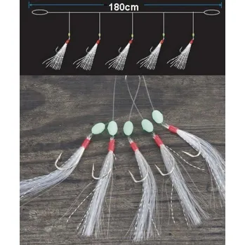 Aquantic Návazcový systém Mackerel VII Velikost 1/0 0,60mm 180cm