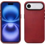 iCarer Kožený obal na iPhone Air - iCarer, OilWax MagSafe Dark Red 11.01.WMI17250702-RD