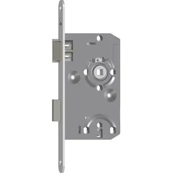 zadlabací zámek Zadlabací zámek 1 246000 OB, DM 55, štulp 235x18x3mm, levý,rozteč 72mm,stříb.