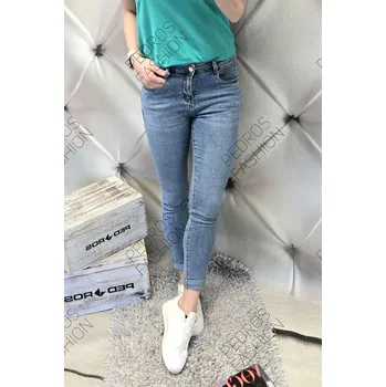 Jeans basic modré větší velikosti Jeans: 33/XL