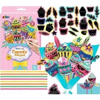 Obraz DIY Sada Kytice pro Děti Kreslení Stírací Los Rýhování